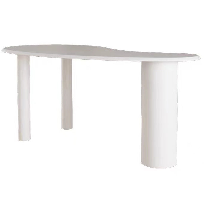 Solid Wood Writing Desk Industrial Style Pedestal Base Office Desk Textured White Right Hand Return Clearhalo 'furn' 'furn_office_desk' 'Furniture' 'furniture_office_desk' 'Office Desks' 'Office Furniture' 'office_desk' 4993268