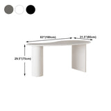 Solid Wood Writing Desk Industrial Style Pedestal Base Office Desk Clearhalo 'furn' 'furn_office_desk' 'Furniture' 'furniture_office_desk' 'Office Desks' 'Office Furniture' 'office_desk' 4993279