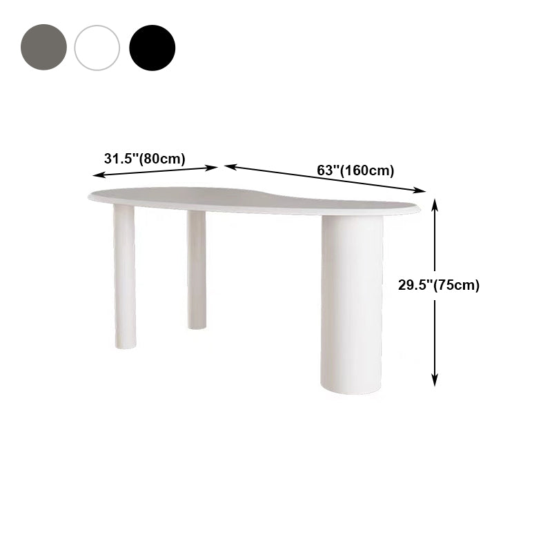 Solid Wood Writing Desk Industrial Style Pedestal Base Office Desk Clearhalo 'furn' 'furn_office_desk' 'Furniture' 'furniture_office_desk' 'Office Desks' 'Office Furniture' 'office_desk' 4993285