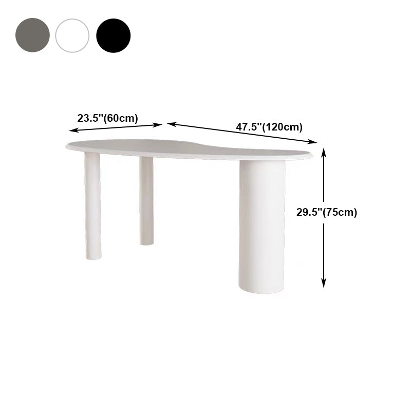 Solid Wood Writing Desk Industrial Style Pedestal Base Office Desk Clearhalo 'furn' 'furn_office_desk' 'Furniture' 'furniture_office_desk' 'Office Desks' 'Office Furniture' 'office_desk' 4993286