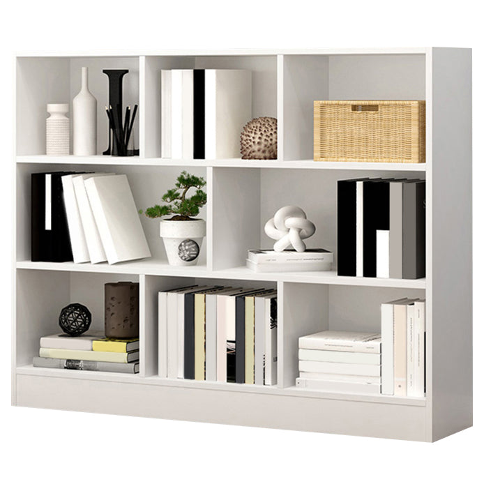 Wood Standard Bookshelf Contemporary Style Bookcase for Living Room 39.4"L x 9.4"W x 40.9"H White Clearhalo 'Bookcases' 'furn' 'furn_bookcases' 'Furniture' 'furniture_bookcases' 'Office Furniture' 4993291