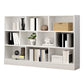 Wood Standard Bookshelf Contemporary Style Bookcase for Living Room 55"L x 9"W x 41"H White Clearhalo 'Bookcases' 'furn' 'furn_bookcases' 'Furniture' 'furniture_bookcases' 'Office Furniture' 4993296