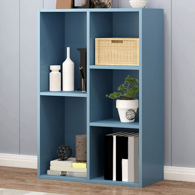 Wood Standard Bookshelf Contemporary Style Bookcase for Living Room 19.7"L x 9.4"W x 31.5"H Blue Clearhalo 'Bookcases' 'furn' 'furn_bookcases' 'Furniture' 'furniture_bookcases' 'Office Furniture' 4993298