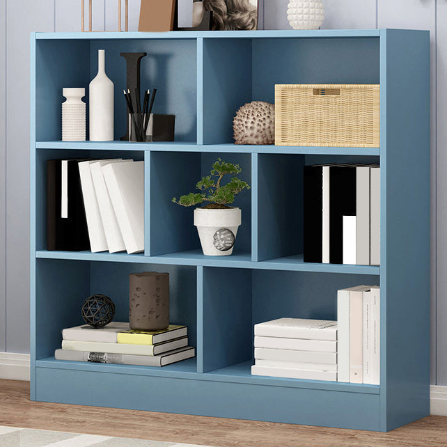 Wood Standard Bookshelf Contemporary Style Bookcase for Living Room 31.5"L x 9.4"W x 40.9"H Blue Clearhalo 'Bookcases' 'furn' 'furn_bookcases' 'Furniture' 'furniture_bookcases' 'Office Furniture' 4993299