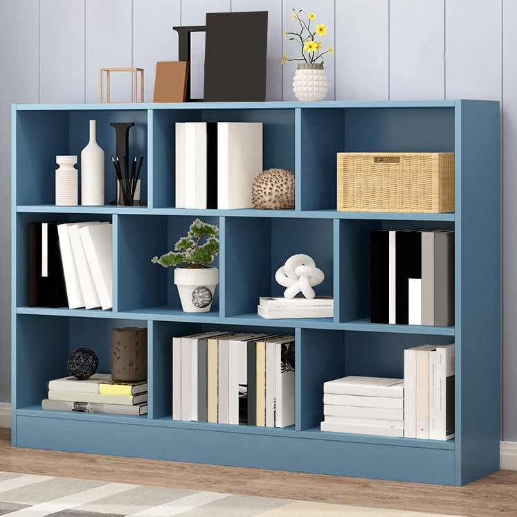 Wood Standard Bookshelf Contemporary Style Bookcase for Living Room 47.2"L x 9.4"W x 40.9"H Blue Clearhalo 'Bookcases' 'furn' 'furn_bookcases' 'Furniture' 'furniture_bookcases' 'Office Furniture' 4993304