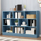 Wood Standard Bookshelf Contemporary Style Bookcase for Living Room 55"L x 9"W x 41"H Blue Clearhalo 'Bookcases' 'furn' 'furn_bookcases' 'Furniture' 'furniture_bookcases' 'Office Furniture' 4993305