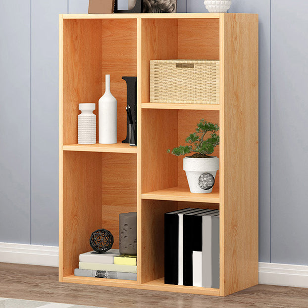 Wood Standard Bookshelf Contemporary Style Bookcase for Living Room 19.7"L x 9.4"W x 31.5"H Natural Clearhalo 'Bookcases' 'furn' 'furn_bookcases' 'Furniture' 'furniture_bookcases' 'Office Furniture' 4993307