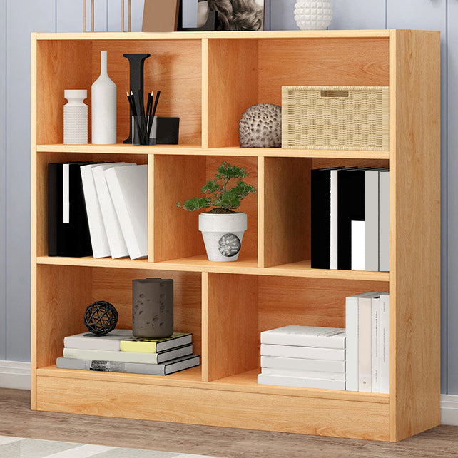 Wood Standard Bookshelf Contemporary Style Bookcase for Living Room 31.5"L x 9.4"W x 40.9"H Natural Clearhalo 'Bookcases' 'furn' 'furn_bookcases' 'Furniture' 'furniture_bookcases' 'Office Furniture' 4993309