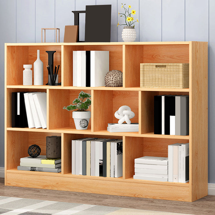 Wood Standard Bookshelf Contemporary Style Bookcase for Living Room 47.2"L x 9.4"W x 40.9"H Natural Clearhalo 'Bookcases' 'furn' 'furn_bookcases' 'Furniture' 'furniture_bookcases' 'Office Furniture' 4993311