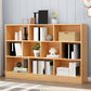 Wood Standard Bookshelf Contemporary Style Bookcase for Living Room 55"L x 9"W x 41"H Natural Clearhalo 'Bookcases' 'furn' 'furn_bookcases' 'Furniture' 'furniture_bookcases' 'Office Furniture' 4993312