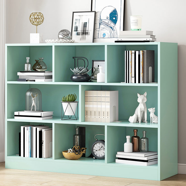 Wood Standard Bookshelf Contemporary Style Bookcase for Living Room 39.4"L x 9.4"W x 40.9"H Green Clearhalo 'Bookcases' 'furn' 'furn_bookcases' 'Furniture' 'furniture_bookcases' 'Office Furniture' 4993314