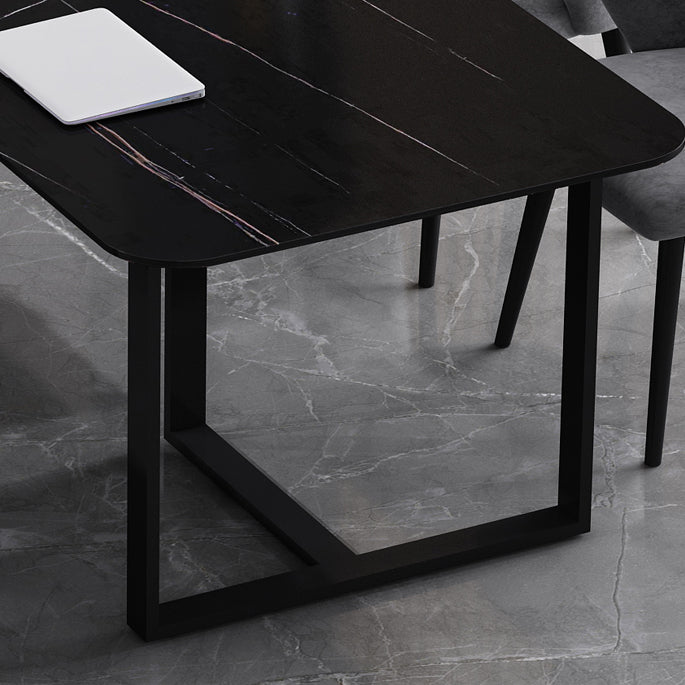 Sintered Stone Meeting Table Industrial Working Table for Office Clearhalo 'furn' 'furn_office_desk' 'Furniture' 'furniture_office_desk' 'Office Desks' 'Office Furniture' 'office_desk' 4993333