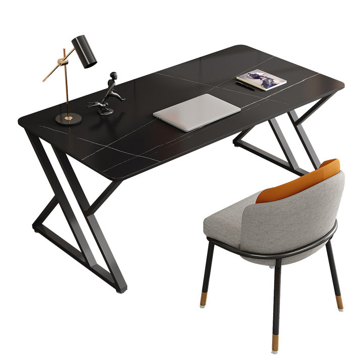 Sintered Stone Working Table Modern Rectangle Office Desk for Office Black Clearhalo 'furn' 'furn_office_desk' 'Furniture' 'furniture_office_desk' 'Office Desks' 'Office Furniture' 'office_desk' 4993368