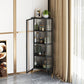 Modern Style Kitchen Server Glass Door Metal Frame Dining Server for Living Room Clearhalo 'buffet_sideboard' 'Buffets & Sideboards' 'furn' 'furn_buffet_sideboard' 'Furniture' 'furniture_buffet_sideboard' 'Kitchen & Dining Furniture' 4993530
