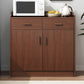 Artificial Wood Kitchen Sideboard Cabinet Modern Credenza with Drawers and Storage 31"L x 14"W x 39"H Walnut Clearhalo 'buffet_sideboard' 'Buffets & Sideboards' 'furn' 'furn_buffet_sideboard' 'Furniture' 'furniture_buffet_sideboard' 'Kitchen & Dining Furniture' 4993564
