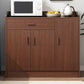 Artificial Wood Kitchen Sideboard Cabinet Modern Credenza with Drawers and Storage 35"L x 14"W x 39"H Walnut Clearhalo 'buffet_sideboard' 'Buffets & Sideboards' 'furn' 'furn_buffet_sideboard' 'Furniture' 'furniture_buffet_sideboard' 'Kitchen & Dining Furniture' 4993567