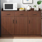 Artificial Wood Kitchen Sideboard Cabinet Modern Credenza with Drawers and Storage 47"L x 14"W x 39"H Walnut Clearhalo 'buffet_sideboard' 'Buffets & Sideboards' 'furn' 'furn_buffet_sideboard' 'Furniture' 'furniture_buffet_sideboard' 'Kitchen & Dining Furniture' 4993570