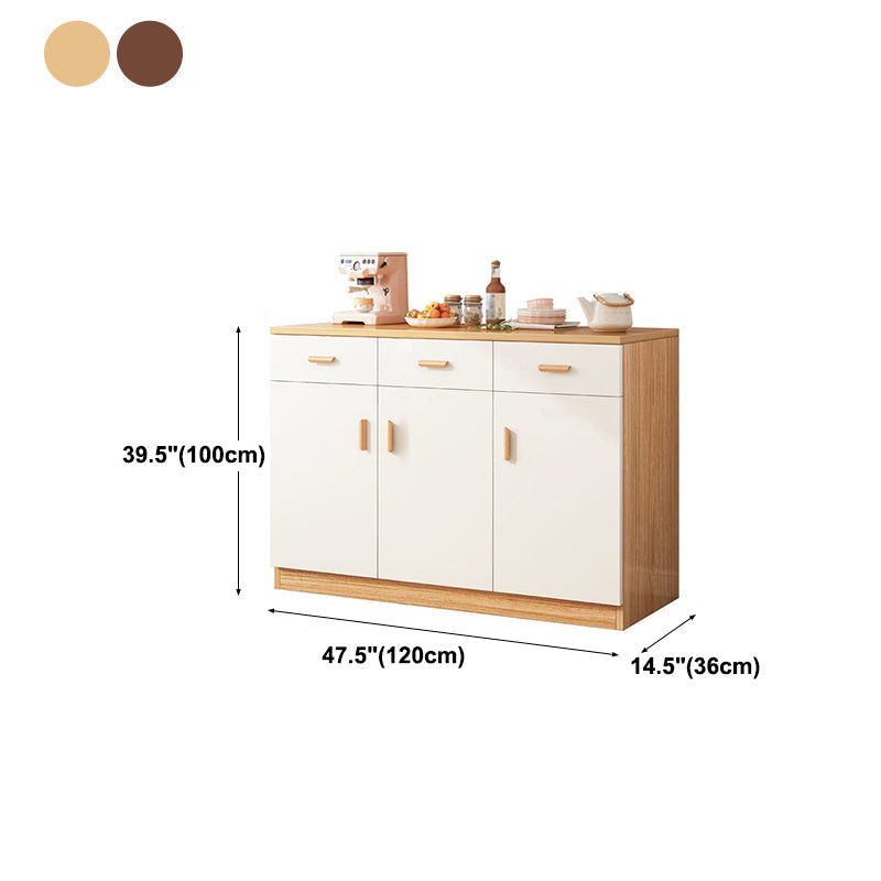 Artificial Wood Kitchen Sideboard Cabinet Modern Credenza with Drawers and Storage Clearhalo 'buffet_sideboard' 'Buffets & Sideboards' 'furn' 'furn_buffet_sideboard' 'Furniture' 'furniture_buffet_sideboard' 'Kitchen & Dining Furniture' 4993573