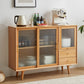 Minimalism Wood Cupboard Glass Doors Kitchen Sideboard for Living Room Clearhalo 'buffet_sideboard' 'Buffets & Sideboards' 'furn' 'furn_buffet_sideboard' 'Furniture' 'furniture_buffet_sideboard' 'Kitchen & Dining Furniture' 4993585