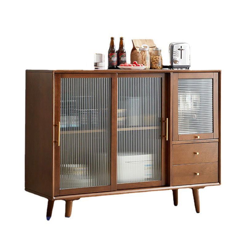 Minimalism Wood Cupboard Glass Doors Kitchen Sideboard for Living Room Clearhalo 'buffet_sideboard' 'Buffets & Sideboards' 'furn' 'furn_buffet_sideboard' 'Furniture' 'furniture_buffet_sideboard' 'Kitchen & Dining Furniture' 4993587