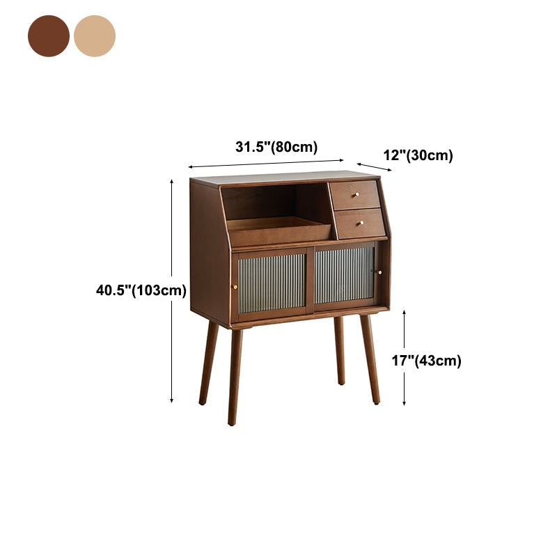 Minimalism Wood Cupboard Glass Doors Kitchen Sideboard for Living Room Clearhalo 'buffet_sideboard' 'Buffets & Sideboards' 'furn' 'furn_buffet_sideboard' 'Furniture' 'furniture_buffet_sideboard' 'Kitchen & Dining Furniture' 4993600