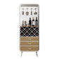Modern 3-Drawer Wood Sideboard Open Storage Buffet Table with Wine Rack for Living Room 22"L x 15"W x 67"H White Clearhalo 'buffet_sideboard' 'Buffets & Sideboards' 'furn' 'furn_buffet_sideboard' 'Furniture' 'furniture_buffet_sideboard' 'Kitchen & Dining Furniture' 4993604