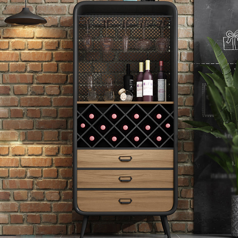 Modern 3-Drawer Wood Sideboard Open Storage Buffet Table with Wine Rack for Living Room Clearhalo 'buffet_sideboard' 'Buffets & Sideboards' 'furn' 'furn_buffet_sideboard' 'Furniture' 'furniture_buffet_sideboard' 'Kitchen & Dining Furniture' 4993620