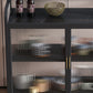 Glam Iron Sideboard Glass Doors Dining Server with Stone Countertop for Living Room Clearhalo 'buffet_sideboard' 'Buffets & Sideboards' 'furn' 'furn_buffet_sideboard' 'Furniture' 'furniture_buffet_sideboard' 'Kitchen & Dining Furniture' 4993659