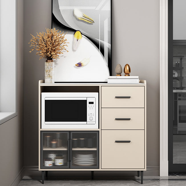 3-Drawer Engineered Wood Sideboard Modern Stone Countertop Credenza for Living Room 39"L x 16"W x 38"H Champagne Clearhalo 'buffet_sideboard' 'Buffets & Sideboards' 'furn' 'furn_buffet_sideboard' 'Furniture' 'furniture_buffet_sideboard' 'Kitchen & Dining Furniture' 4993691