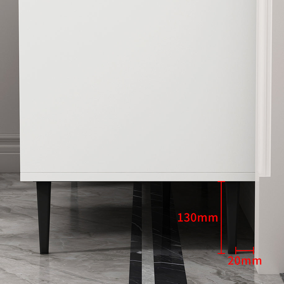 3-Drawer Engineered Wood Sideboard Modern Stone Countertop Credenza for Living Room Clearhalo 'buffet_sideboard' 'Buffets & Sideboards' 'furn' 'furn_buffet_sideboard' 'Furniture' 'furniture_buffet_sideboard' 'Kitchen & Dining Furniture' 4993698