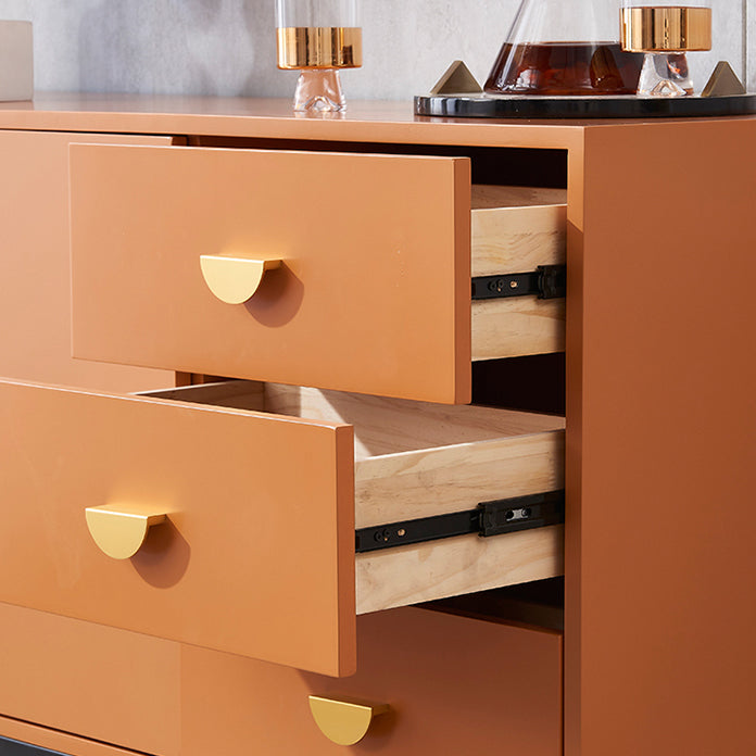 3-Drawer Engineered Wood Sideboard Glam Cabinets Credenza for Living Room Clearhalo 'buffet_sideboard' 'Buffets & Sideboards' 'furn' 'furn_buffet_sideboard' 'Furniture' 'furniture_buffet_sideboard' 'Kitchen & Dining Furniture' 4993716