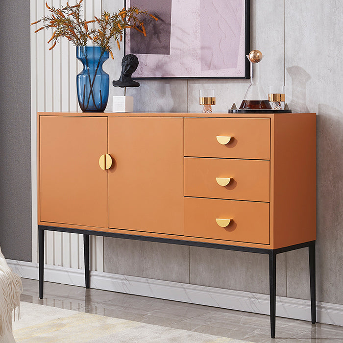 3-Drawer Engineered Wood Sideboard Glam Cabinets Credenza for Living Room Clearhalo 'buffet_sideboard' 'Buffets & Sideboards' 'furn' 'furn_buffet_sideboard' 'Furniture' 'furniture_buffet_sideboard' 'Kitchen & Dining Furniture' 4993722
