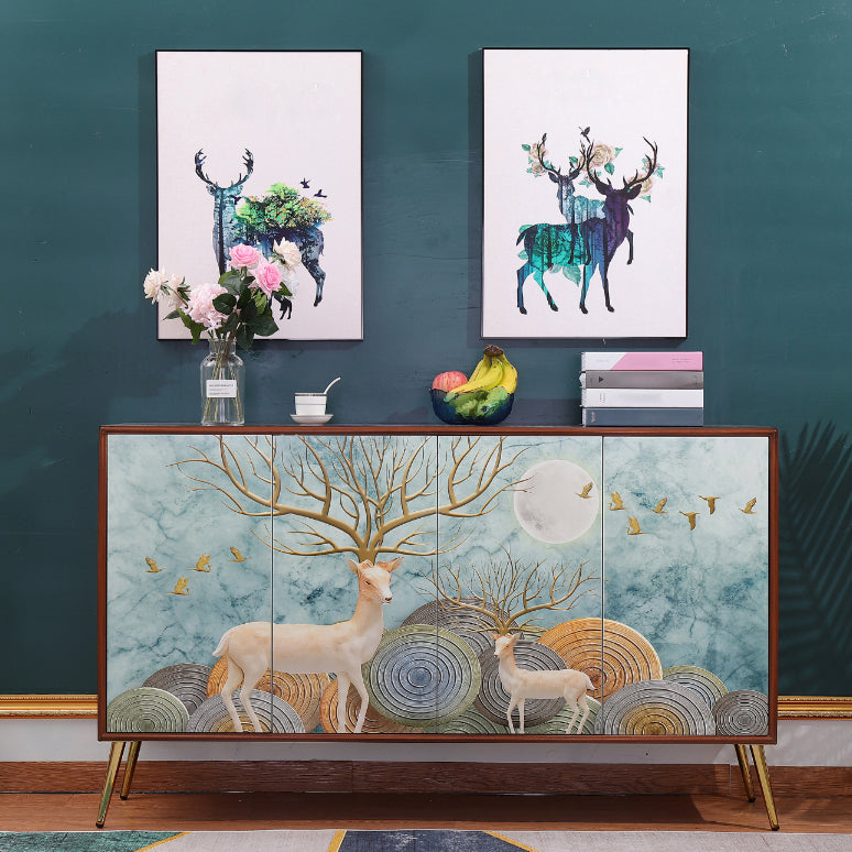 Modern Birch Wood Sideboard Simple Cabinets Dining Server for Living Room Clearhalo 'buffet_sideboard' 'Buffets & Sideboards' 'furn' 'furn_buffet_sideboard' 'Furniture' 'furniture_buffet_sideboard' 'Kitchen & Dining Furniture' 4993736