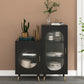 Glass Door Iron Sideboard Modern Server Cabinet with Storage for Living Room Clearhalo 'buffet_sideboard' 'Buffets & Sideboards' 'furn' 'furn_buffet_sideboard' 'Furniture' 'furniture_buffet_sideboard' 'Kitchen & Dining Furniture' 4993767