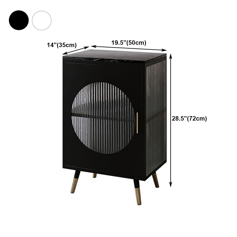 Glass Door Iron Sideboard Modern Server Cabinet with Storage for Living Room Clearhalo 'buffet_sideboard' 'Buffets & Sideboards' 'furn' 'furn_buffet_sideboard' 'Furniture' 'furniture_buffet_sideboard' 'Kitchen & Dining Furniture' 4993784