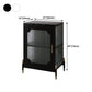 Glass Door Iron Sideboard Modern Server Cabinet with Storage for Living Room Clearhalo 'buffet_sideboard' 'Buffets & Sideboards' 'furn' 'furn_buffet_sideboard' 'Furniture' 'furniture_buffet_sideboard' 'Kitchen & Dining Furniture' 4993788