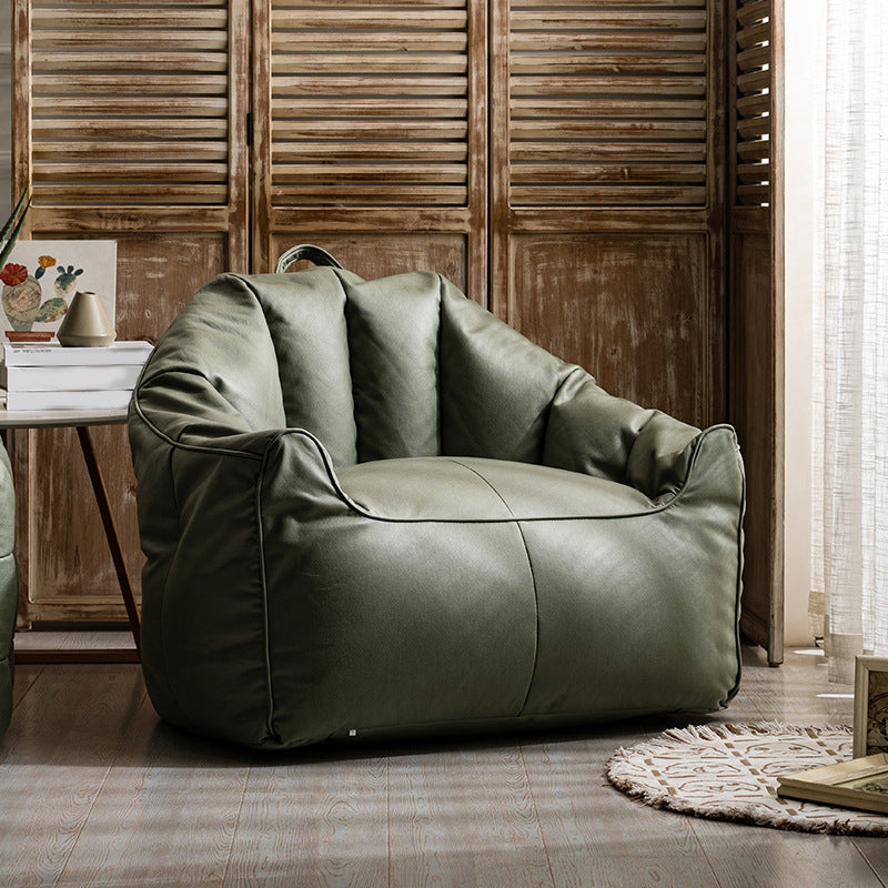 Faux Leather Arms Included Chair 35.4"L x 27.5"W x 29.5" H Chair for Living Room Green Clearhalo 'Accent Chairs' 'accent_chairs' 'Chairs & Seating' 'furn' 'furn_accent_chairs' 'Furniture' 'furniture_accent_chairs' 'Living Room Furniture' 4993859