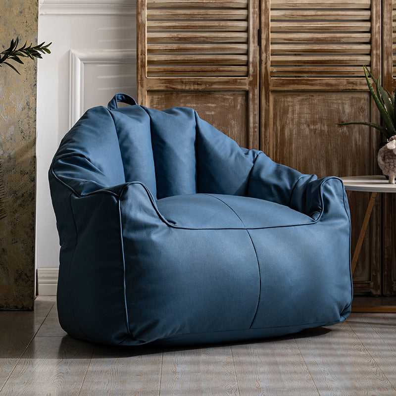 Faux Leather Arms Included Chair 35.4"L x 27.5"W x 29.5" H Chair for Living Room Dark Blue Clearhalo 'Accent Chairs' 'accent_chairs' 'Chairs & Seating' 'furn' 'furn_accent_chairs' 'Furniture' 'furniture_accent_chairs' 'Living Room Furniture' 4993860