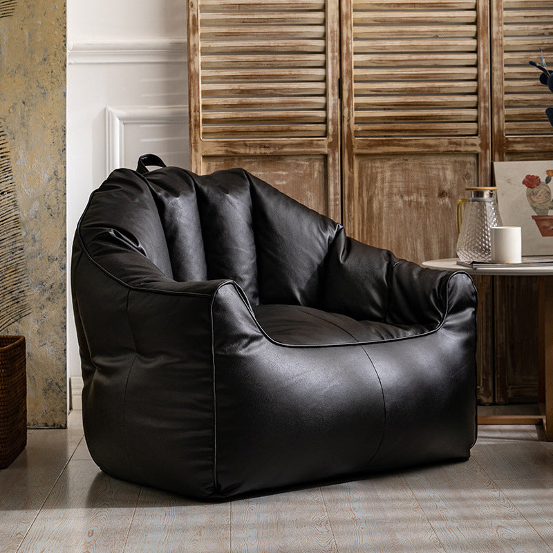 Faux Leather Arms Included Chair 35.4"L x 27.5"W x 29.5" H Chair for Living Room Black Clearhalo 'Accent Chairs' 'accent_chairs' 'Chairs & Seating' 'furn' 'furn_accent_chairs' 'Furniture' 'furniture_accent_chairs' 'Living Room Furniture' 4993863