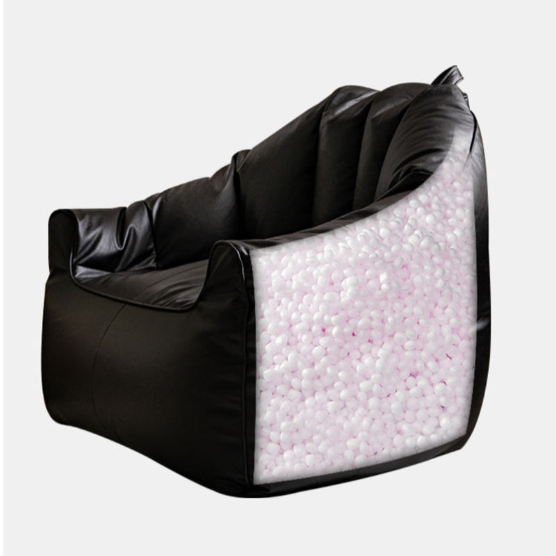 Faux Leather Arms Included Chair 35.4"L x 27.5"W x 29.5" H Chair for Living Room Clearhalo 'Accent Chairs' 'accent_chairs' 'Chairs & Seating' 'furn' 'furn_accent_chairs' 'Furniture' 'furniture_accent_chairs' 'Living Room Furniture' 4993864