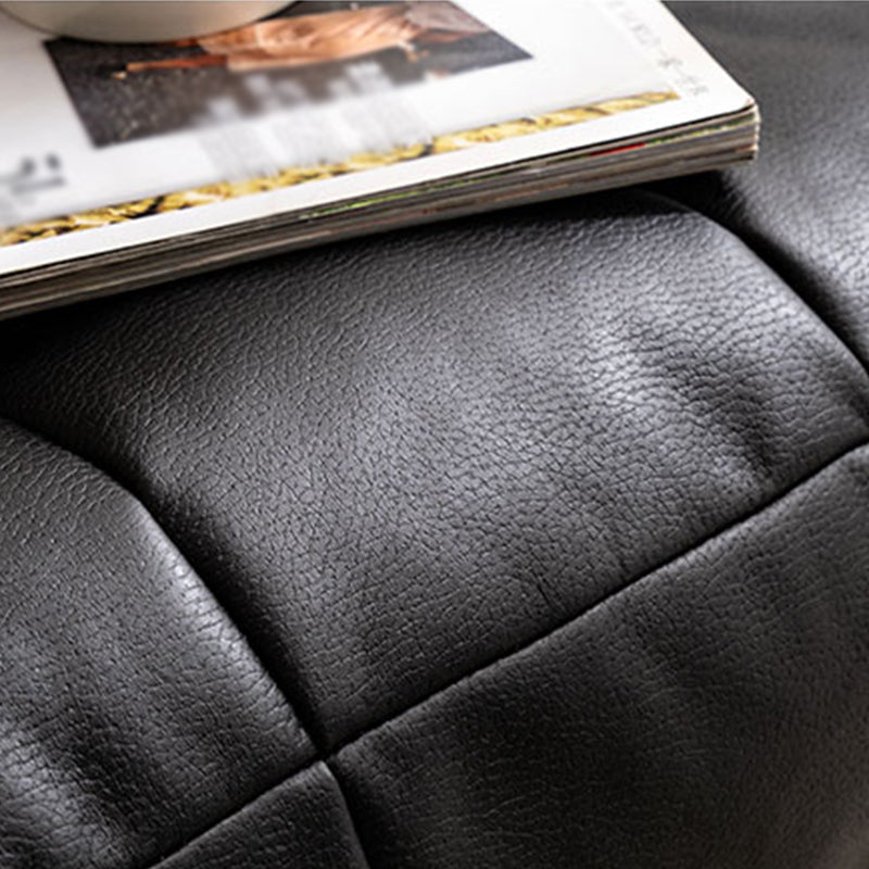 Faux Leather Arms Included Chair 35.4"L x 27.5"W x 29.5" H Chair for Living Room Clearhalo 'Accent Chairs' 'accent_chairs' 'Chairs & Seating' 'furn' 'furn_accent_chairs' 'Furniture' 'furniture_accent_chairs' 'Living Room Furniture' 4993866