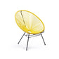 31.49" L x 37.40" W x 37.40" H Papasan Chair Armless Accent Chair for Living Room Yellow Clearhalo 'Accent Chairs' 'accent_chairs' 'Chairs & Seating' 'furn' 'furn_accent_chairs' 'Furniture' 'furniture_accent_chairs' 'Living Room Furniture' 4993870