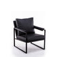Arms Included Chair 25.5"L x 28.3"W x 31.4" H Chair for Living Room Black Clearhalo 'Accent Chairs' 'accent_chairs' 'Chairs & Seating' 'furn' 'furn_accent_chairs' 'Furniture' 'furniture_accent_chairs' 'Living Room Furniture' 4993884