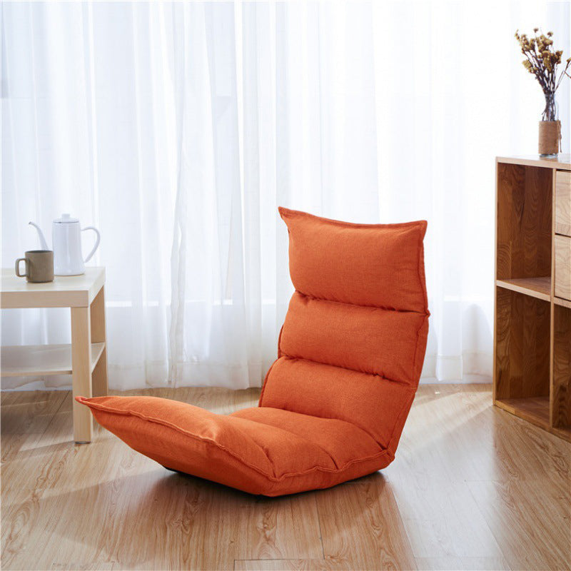 Linen Convertible Chair Cushion Back Modern Chair for Living Room 20.5"L x 30"W x 29.5"H Orange Clearhalo 'Accent Chairs' 'accent_chairs' 'Chairs & Seating' 'furn' 'furn_accent_chairs' 'Furniture' 'furniture_accent_chairs' 'Living Room Furniture' 4993901