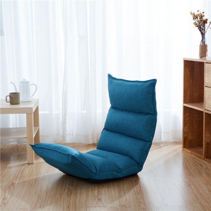 Linen Convertible Chair Cushion Back Modern Chair for Living Room 20.5"L x 30"W x 29.5"H Blue Clearhalo 'Accent Chairs' 'accent_chairs' 'Chairs & Seating' 'furn' 'furn_accent_chairs' 'Furniture' 'furniture_accent_chairs' 'Living Room Furniture' 4993904