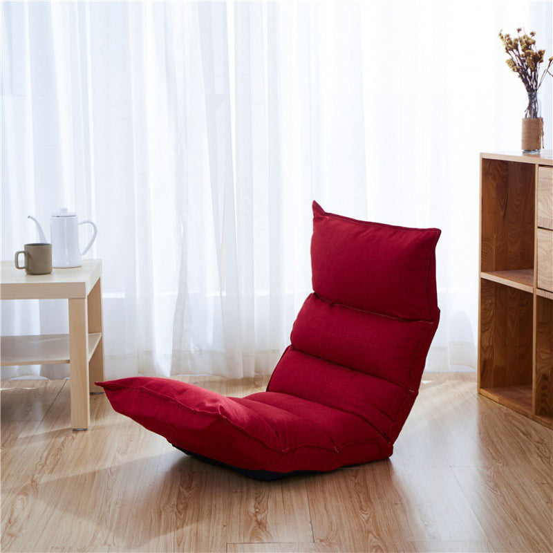Linen Convertible Chair Cushion Back Modern Chair for Living Room 20.5"L x 30"W x 29.5"H Red Clearhalo 'Accent Chairs' 'accent_chairs' 'Chairs & Seating' 'furn' 'furn_accent_chairs' 'Furniture' 'furniture_accent_chairs' 'Living Room Furniture' 4993907