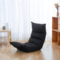 Linen Convertible Chair Cushion Back Modern Chair for Living Room 20.5"L x 30"W x 29.5"H Black Clearhalo 'Accent Chairs' 'accent_chairs' 'Chairs & Seating' 'furn' 'furn_accent_chairs' 'Furniture' 'furniture_accent_chairs' 'Living Room Furniture' 4993913