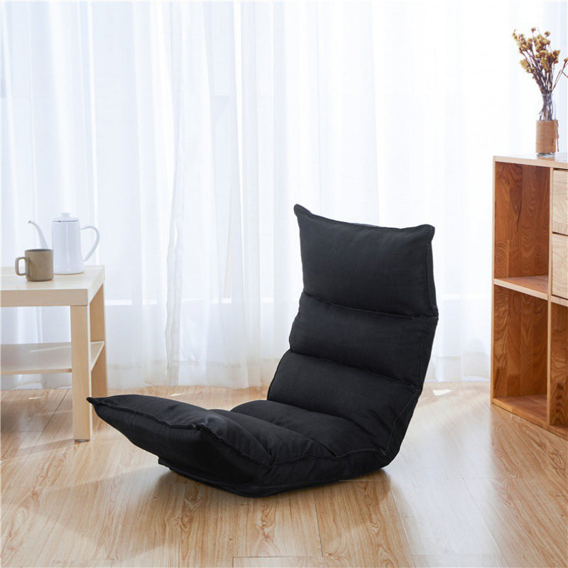 Linen Convertible Chair Cushion Back Modern Chair for Living Room 20.5"L x 30"W x 29.5"H Black Clearhalo 'Accent Chairs' 'accent_chairs' 'Chairs & Seating' 'furn' 'furn_accent_chairs' 'Furniture' 'furniture_accent_chairs' 'Living Room Furniture' 4993913