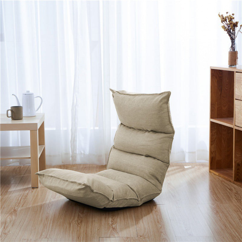 Linen Convertible Chair Cushion Back Modern Chair for Living Room 20.5"L x 30"W x 29.5"H Off-White Clearhalo 'Accent Chairs' 'accent_chairs' 'Chairs & Seating' 'furn' 'furn_accent_chairs' 'Furniture' 'furniture_accent_chairs' 'Living Room Furniture' 4993914