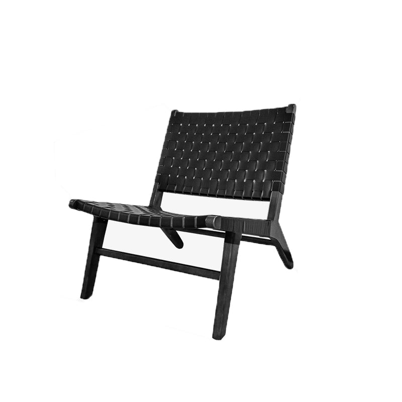 Wood Armless Chair Slipper Accent Chair Tight Back Chair for Living Room 24"L x 29"W x 28"H Black Black Clearhalo 'Accent Chairs' 'accent_chairs' 'Chairs & Seating' 'furn' 'furn_accent_chairs' 'Furniture' 'furniture_accent_chairs' 'Living Room Furniture' 4993965